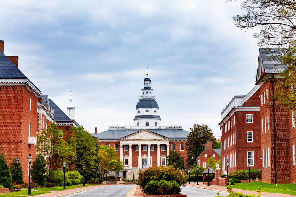 Bladen,street,over,maryland,state,house,capitol,building,and,site