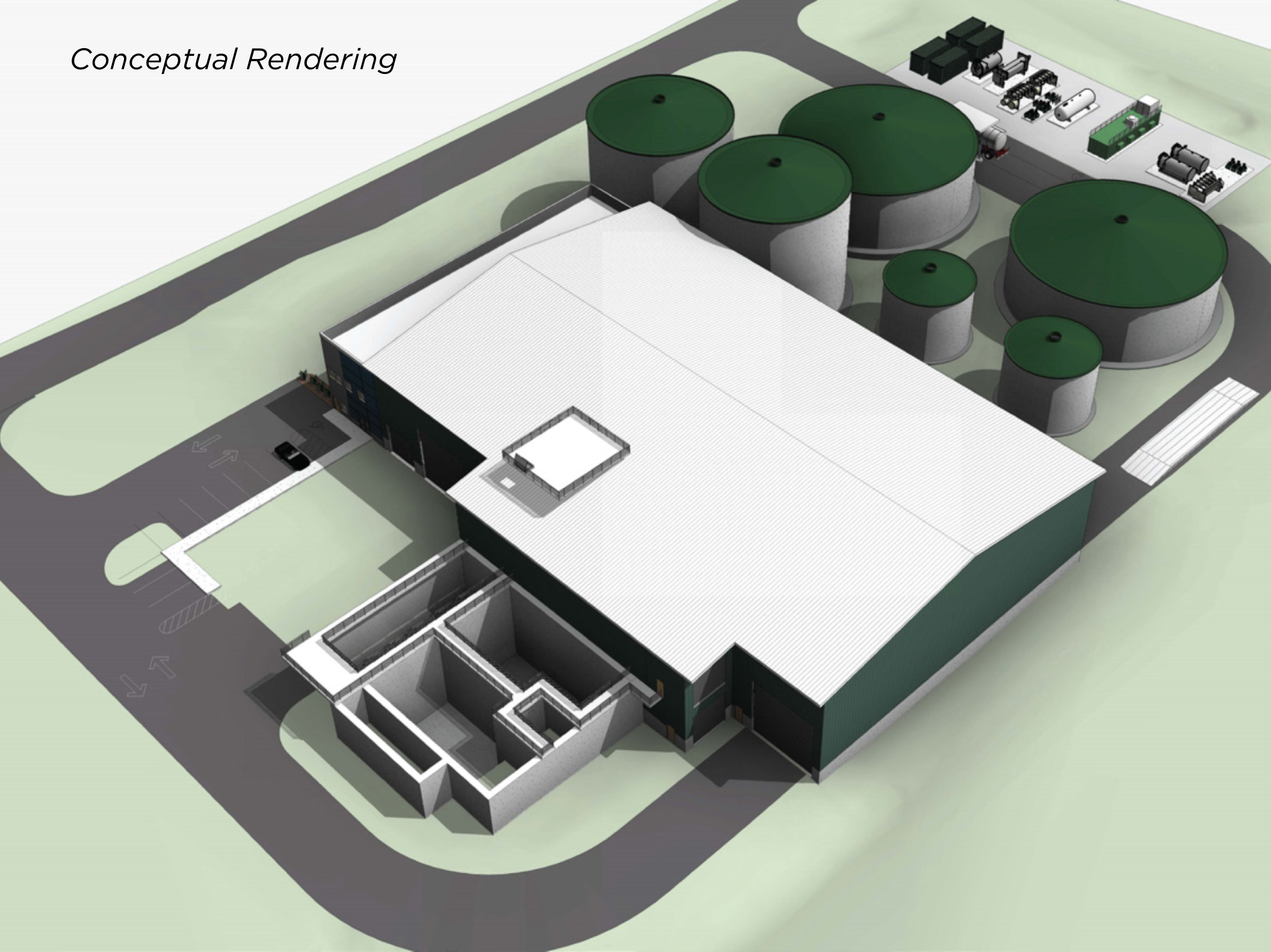 Conceptual Rendering of a bioenergy facility
